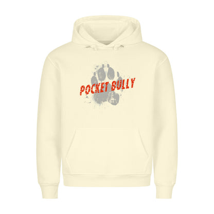 Premium Hoodie "American Bully - Pocket PAW" Beige – hunde-shirt.de