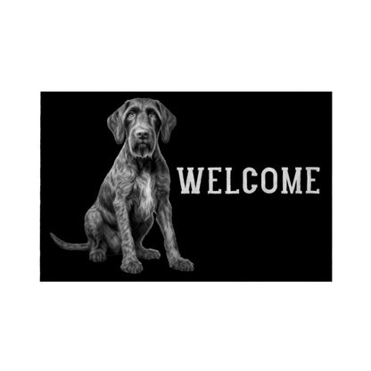 Fußmatte "Deutsch Drahthaar - WELCOME" Weiß – hunde-shirt.de