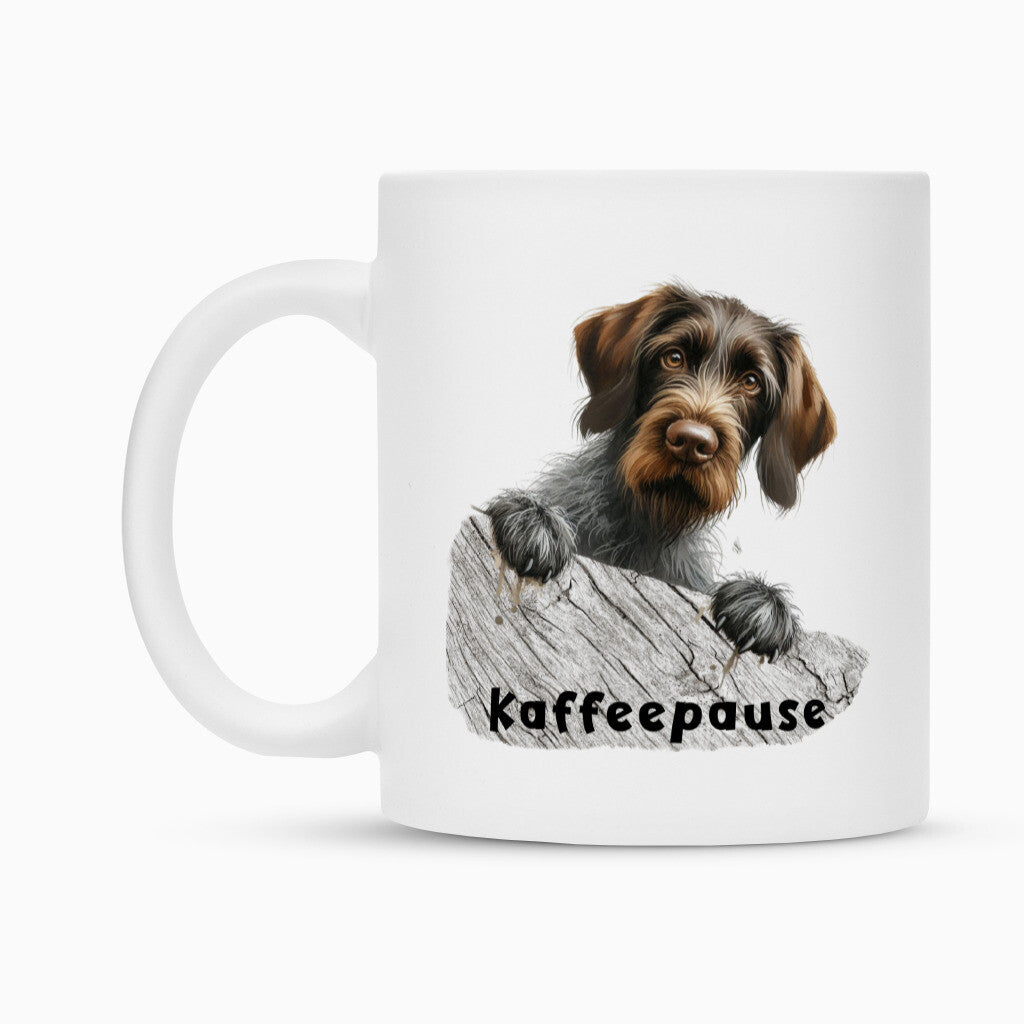 Tasse "Deutsch Drahthaar - Kaffeepause" – hunde-shirt.de