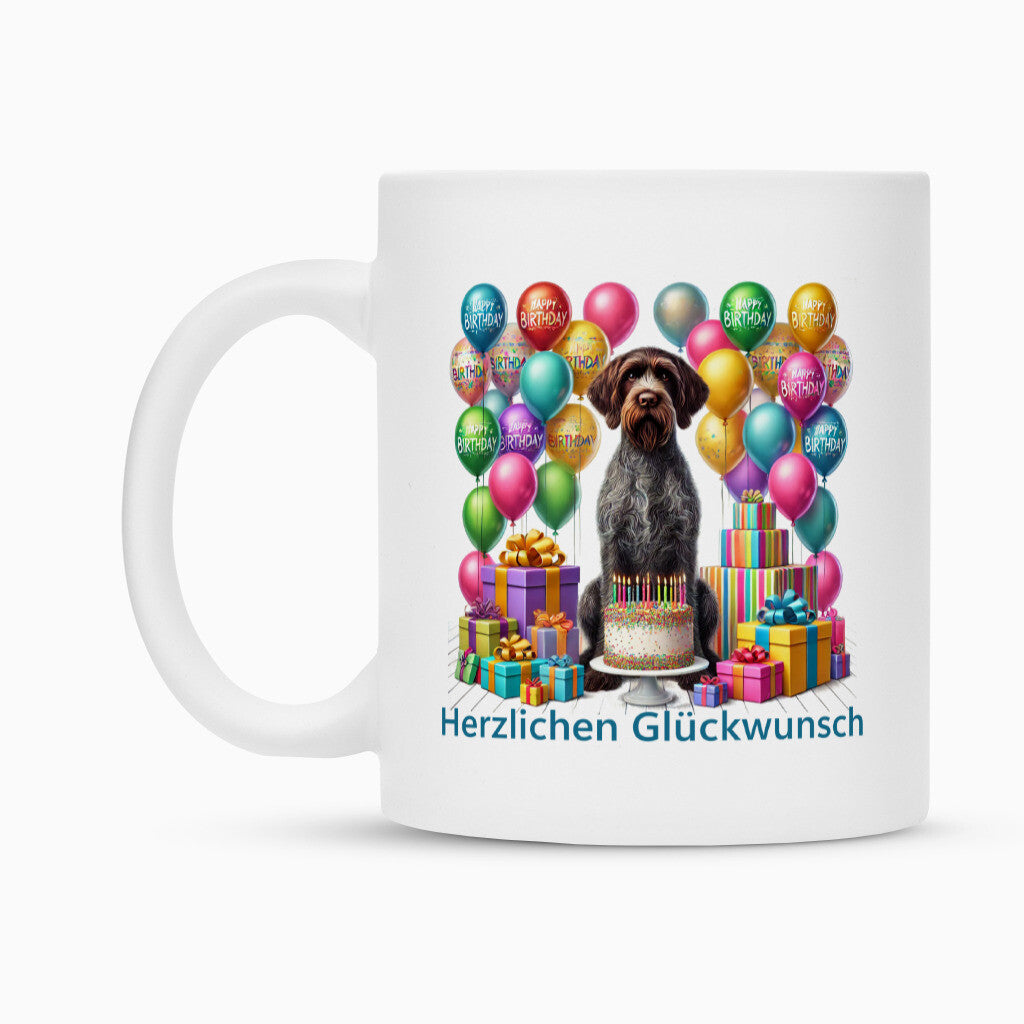 Tasse "Deutsch Drahthaar - Herzlichen Glückwunsch" – hunde-shirt.de