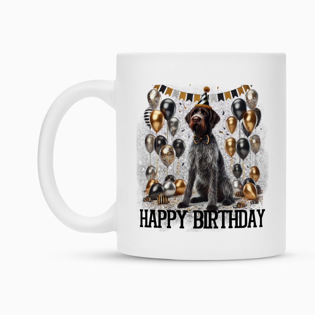 Tasse "Deutsch Drahthaar - Happy Birthday" – hunde-shirt.de