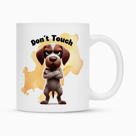 Tasse "Deutsch Drahthaar - Don´t touch" Weiß – hunde-shirt.de