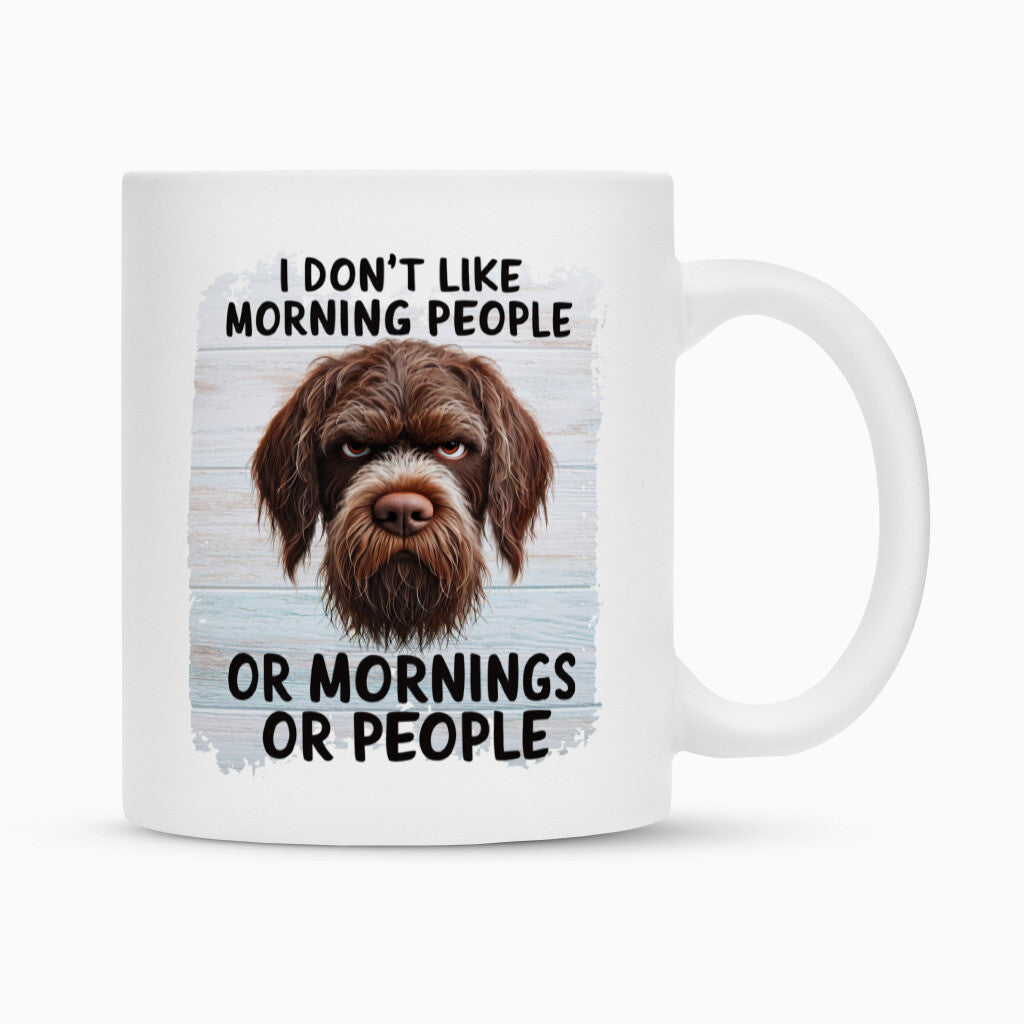 Tasse "Deutsch Drahthaar - Morning People" Weiß – hunde-shirt.de