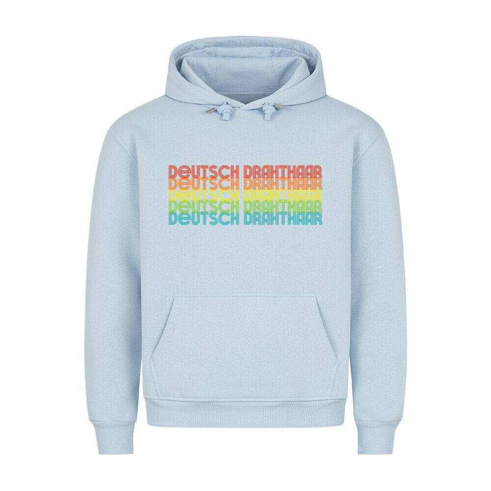 Premium Hoodie "Deutsch Drahthaar - RETRO" Babyblau – hunde-shirt.de