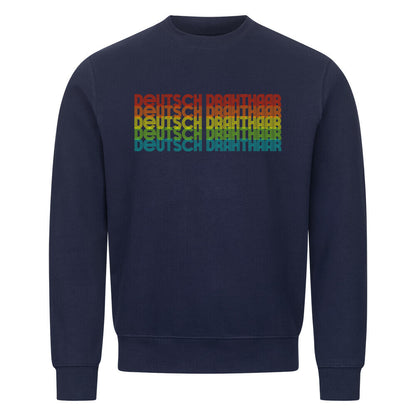 Premium Sweatshirt "Deutsch Drahthaar - RETRO" Navy Blue – hunde-shirt.de