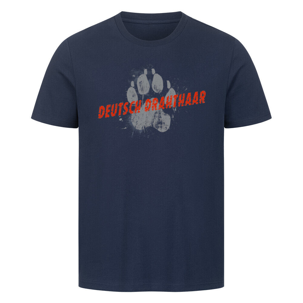 Premium T-Shirt "Deutsch Drahthaar - PAW" French Navy – hunde-shirt.de