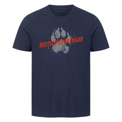 Premium T-Shirt "Deutsch Drahthaar - PAW" French Navy – hunde-shirt.de