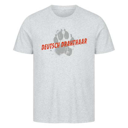 Premium T-Shirt "Deutsch Drahthaar - PAW" Heather Grey – hunde-shirt.de