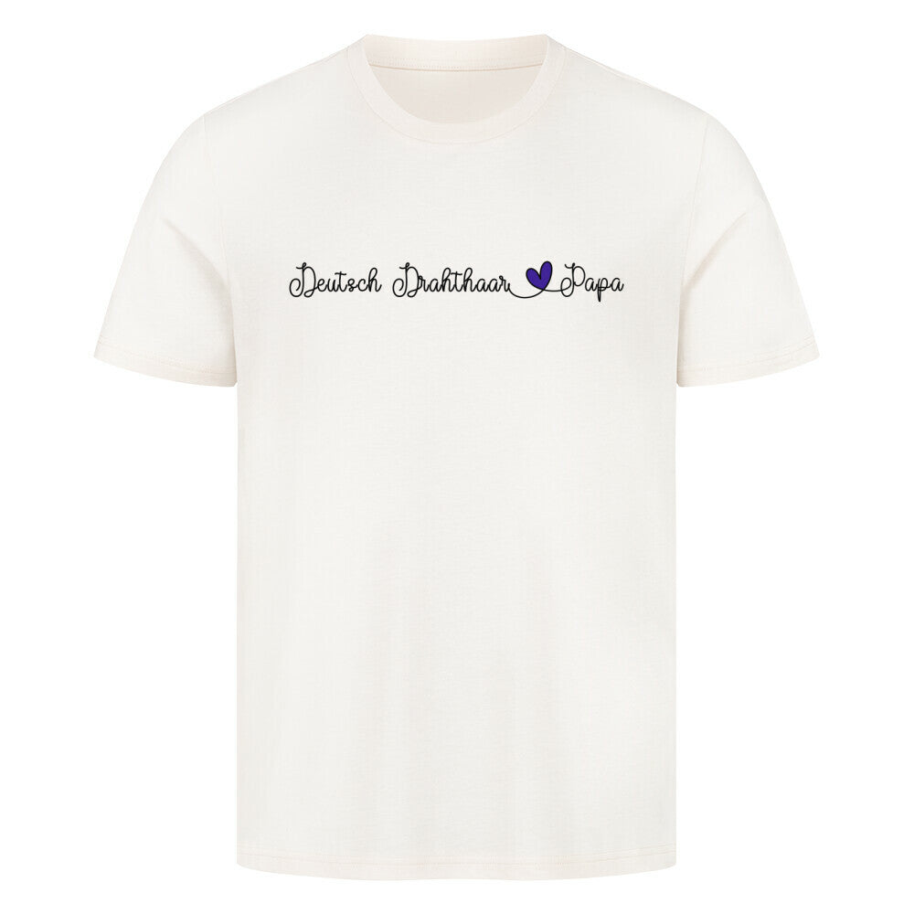 Premium T-Shirt "Deutsch Drahthaar - Papa" Natural Raw – hunde-shirt.de