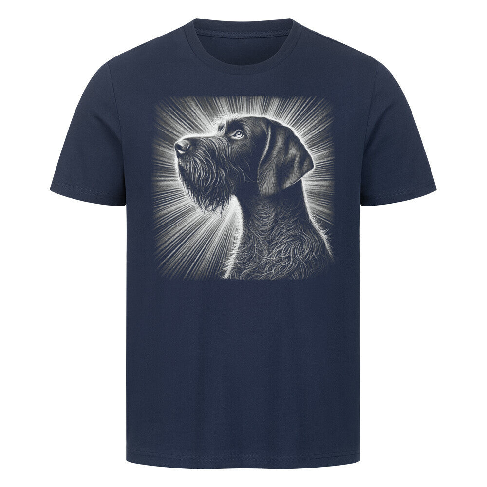 Premium T-Shirt "Deutsch Drahthaar - Shine" French Navy – hunde-shirt.de