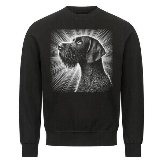 Premium Sweatshirt "Deutsch Drahthaar - Shine" Schwarz – hunde-shirt.de