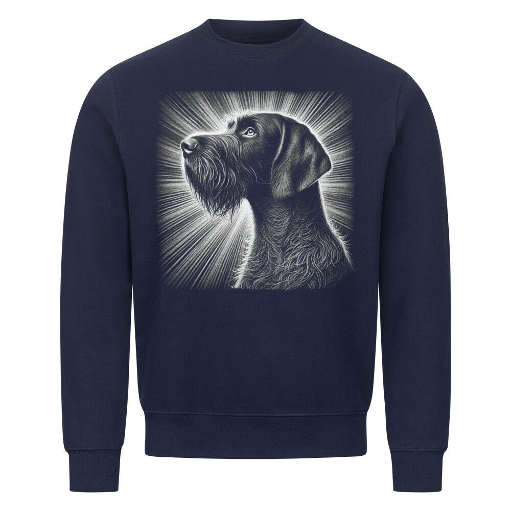 Premium Sweatshirt "Deutsch Drahthaar - Shine" Navy Blue – hunde-shirt.de