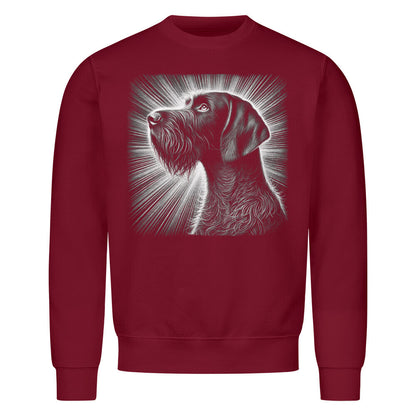 Premium Sweatshirt "Deutsch Drahthaar - Shine" Burgunder – hunde-shirt.de