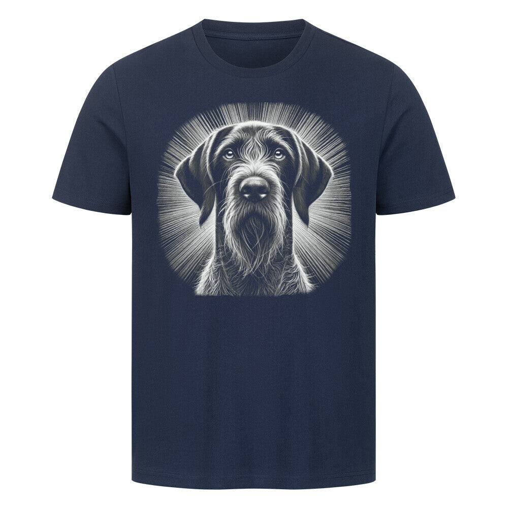 Premium T-Shirt "Deutsch Drahthaar - Bright" French Navy – hunde-shirt.de