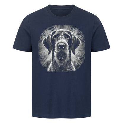 Premium T-Shirt "Deutsch Drahthaar - Bright" French Navy – hunde-shirt.de