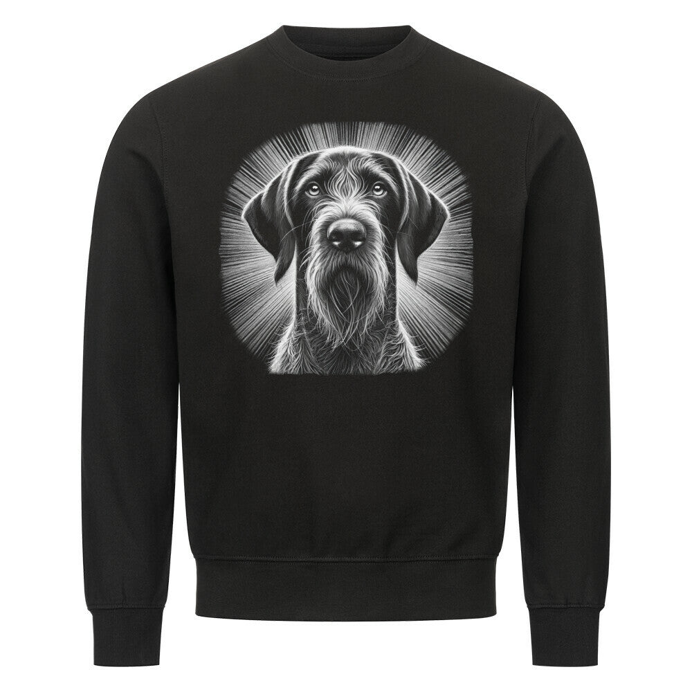 Premium Sweatshirt "Deutsch Drahthaar - Bright" Schwarz – hunde-shirt.de