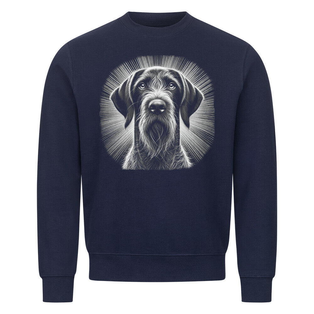 Premium Sweatshirt "Deutsch Drahthaar - Bright" Navy Blue – hunde-shirt.de