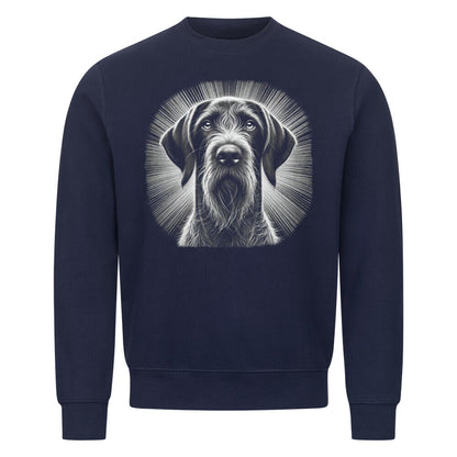 Premium Sweatshirt "Deutsch Drahthaar - Bright" Navy Blue – hunde-shirt.de