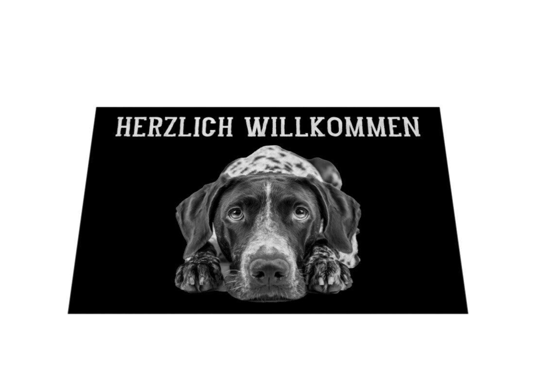 Fußmatte "Deutsch Kurzhaar - HERZLICH WILLKOMMEN" – hunde-shirt.de