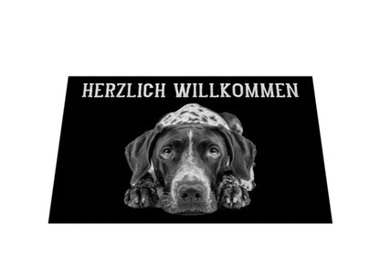 Fußmatte "Deutsch Kurzhaar - HERZLICH WILLKOMMEN" – hunde-shirt.de