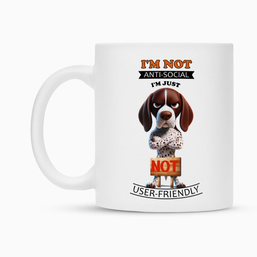 Tasse "Deutsch Kurzhaar - Anti-Social" – hunde-shirt.de