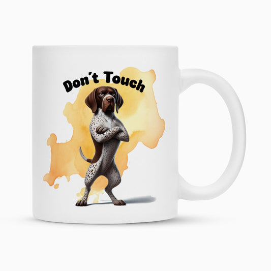 Tasse "Deutsch Kurzhaar - Don´t touch" Weiß – hunde-shirt.de