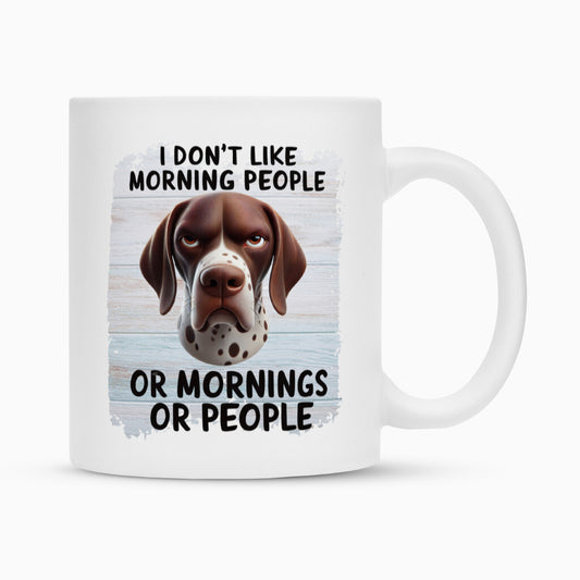 Tasse "Deutsch Kurzhaar - Morning People" Weiß – hunde-shirt.de