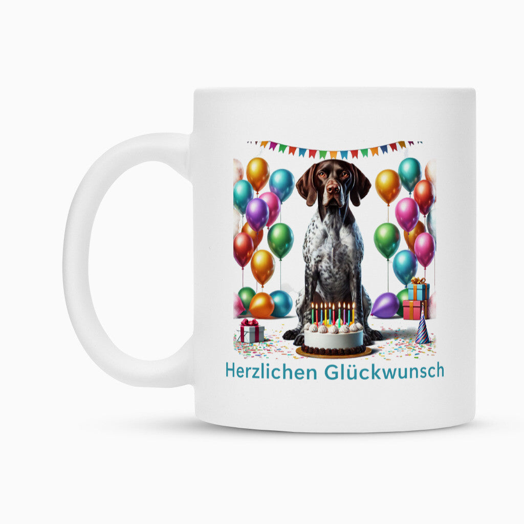 Tasse "Deutsch Kurzhaar - Herzlichen Glückwunsch" – hunde-shirt.de