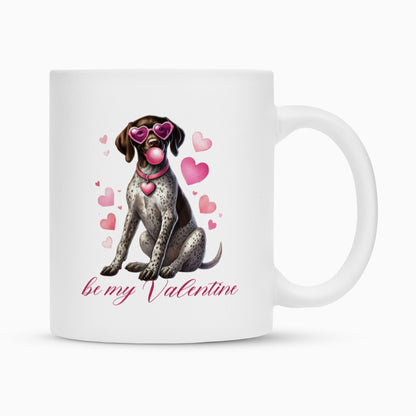 Tasse "Deutsch Kurzhaar - Valentine" Weiß – hunde-shirt.de