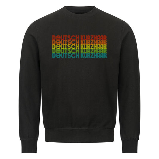 Premium Sweatshirt "Deutsch Kurzhaar - RETRO" Schwarz – hunde-shirt.de