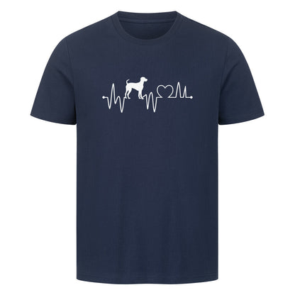 Premium T-Shirt "Deutsch Kurzhaar - Heartbeat" French Navy – hunde-shirt.de