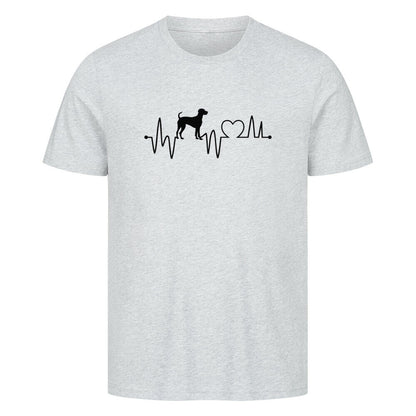 Premium T-Shirt "Deutsch Kurzhaar - Heartbeat" Heather Grey – hunde-shirt.de