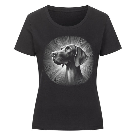 Premium Organic Damen-Shirt "Deutsch Kurzhaar - Shine" Schwarz – hunde-shirt.de