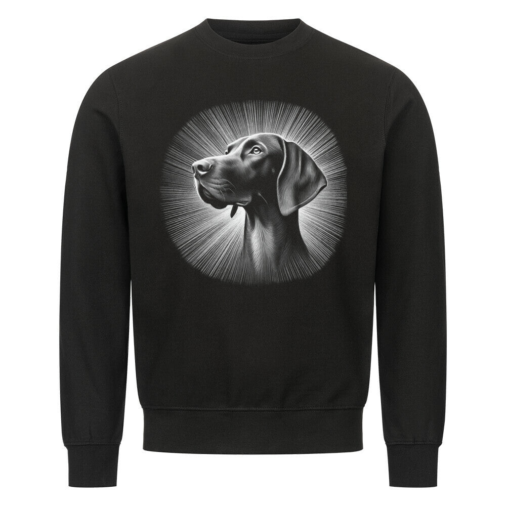 Premium Sweatshirt "Deutsch Kurzhaar - Shine" Schwarz – hunde-shirt.de