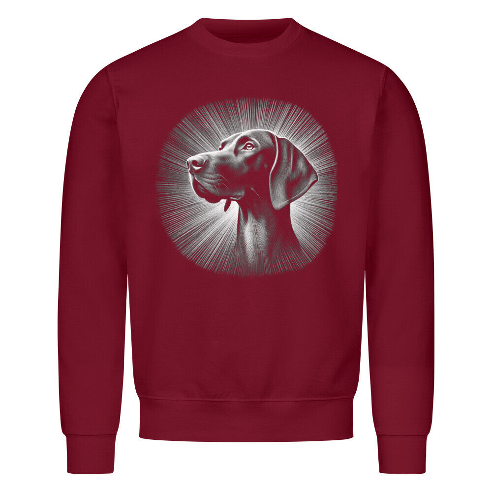 Premium Sweatshirt "Deutsch Kurzhaar - Shine" Burgunder – hunde-shirt.de