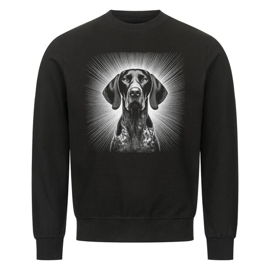 Premium Sweatshirt "Deutsch Kurzhaar - Bright" Schwarz – hunde-shirt.de