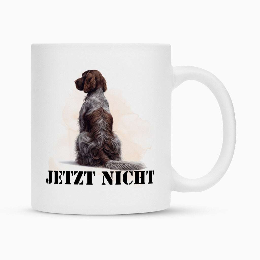 Tasse "Deutsch Langhaar- JETZT NICHT" Weiß – hunde-shirt.de