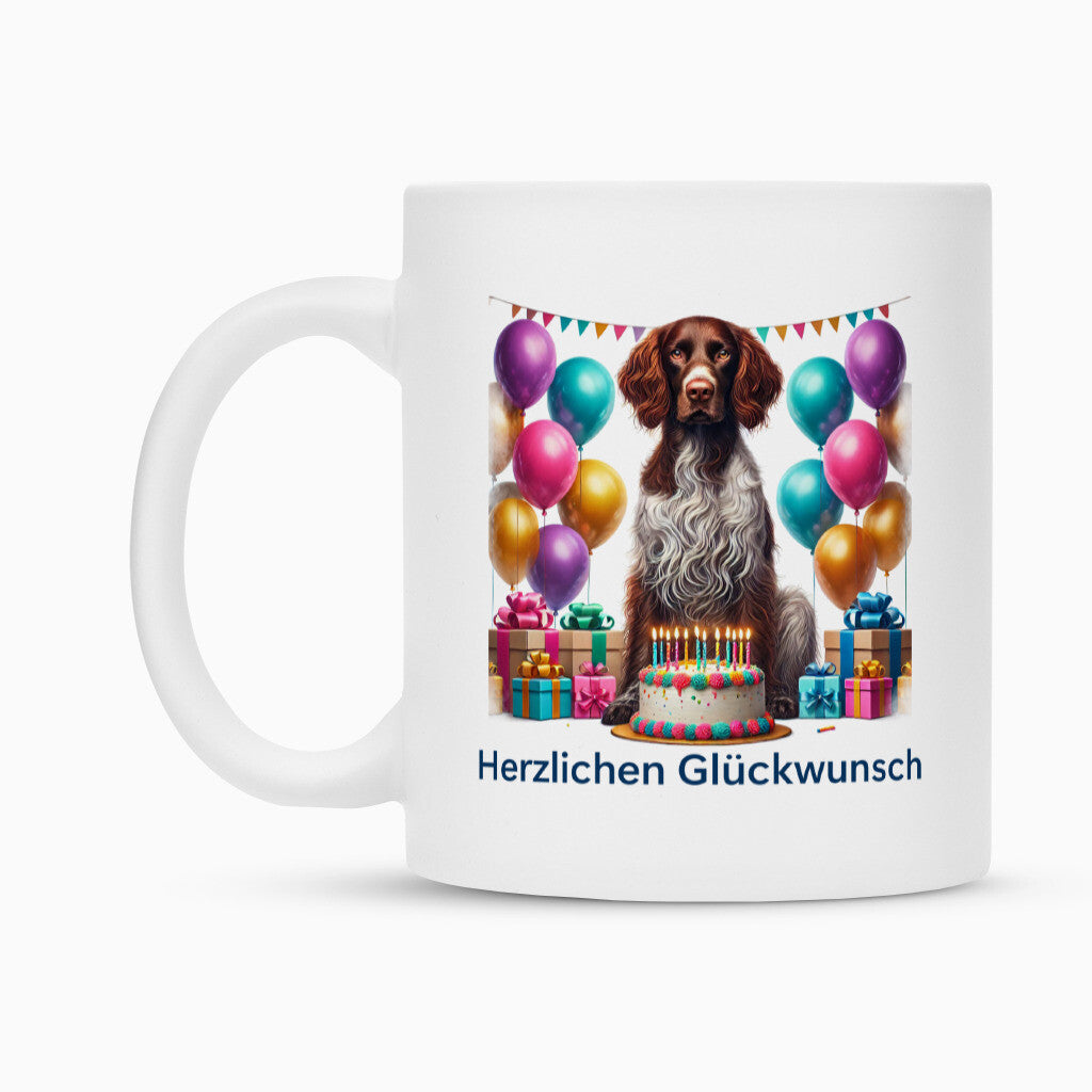 Tasse "Deutsch Langhaar- Herzlichen Glückwunsch II" – hunde-shirt.de