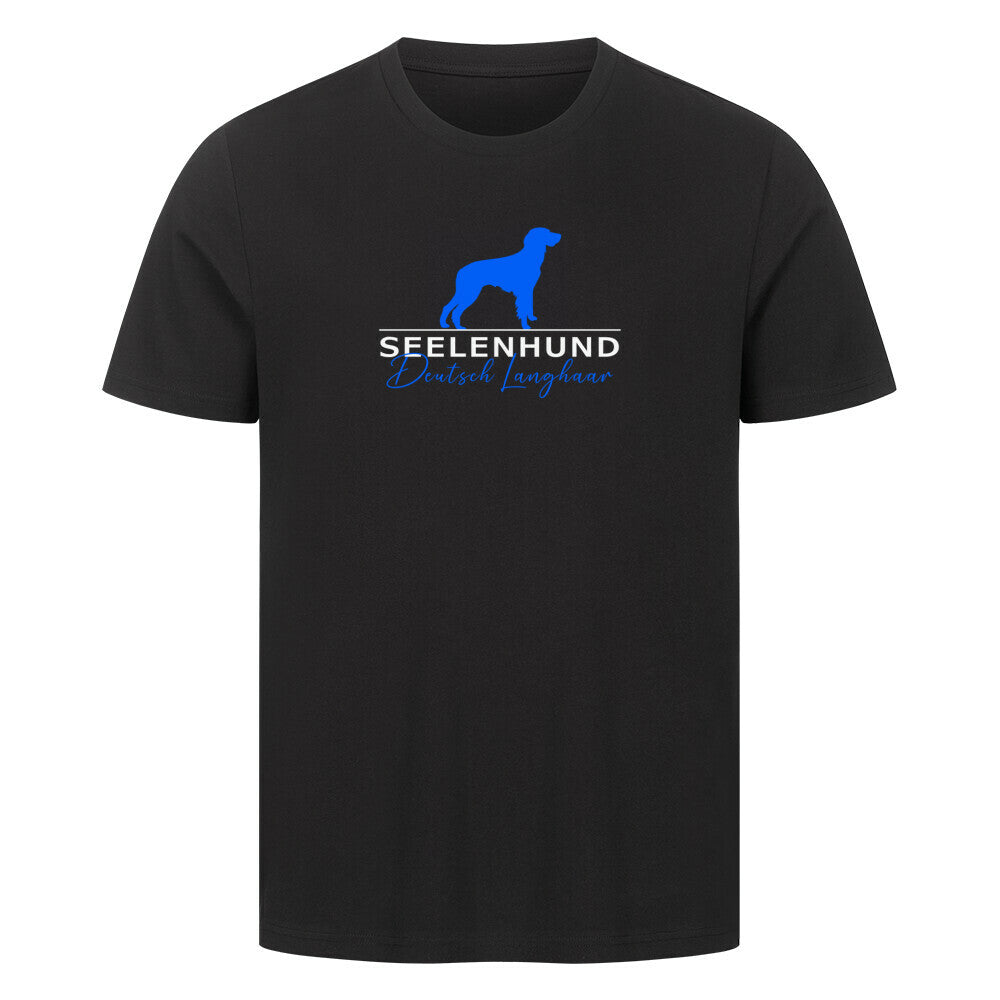 Premium T-Shirt "Deutsch Langhaar- Seelenhund" Schwarz – hunde-shirt.de