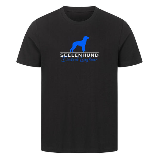 Premium T-Shirt "Deutsch Langhaar- Seelenhund" Schwarz – hunde-shirt.de