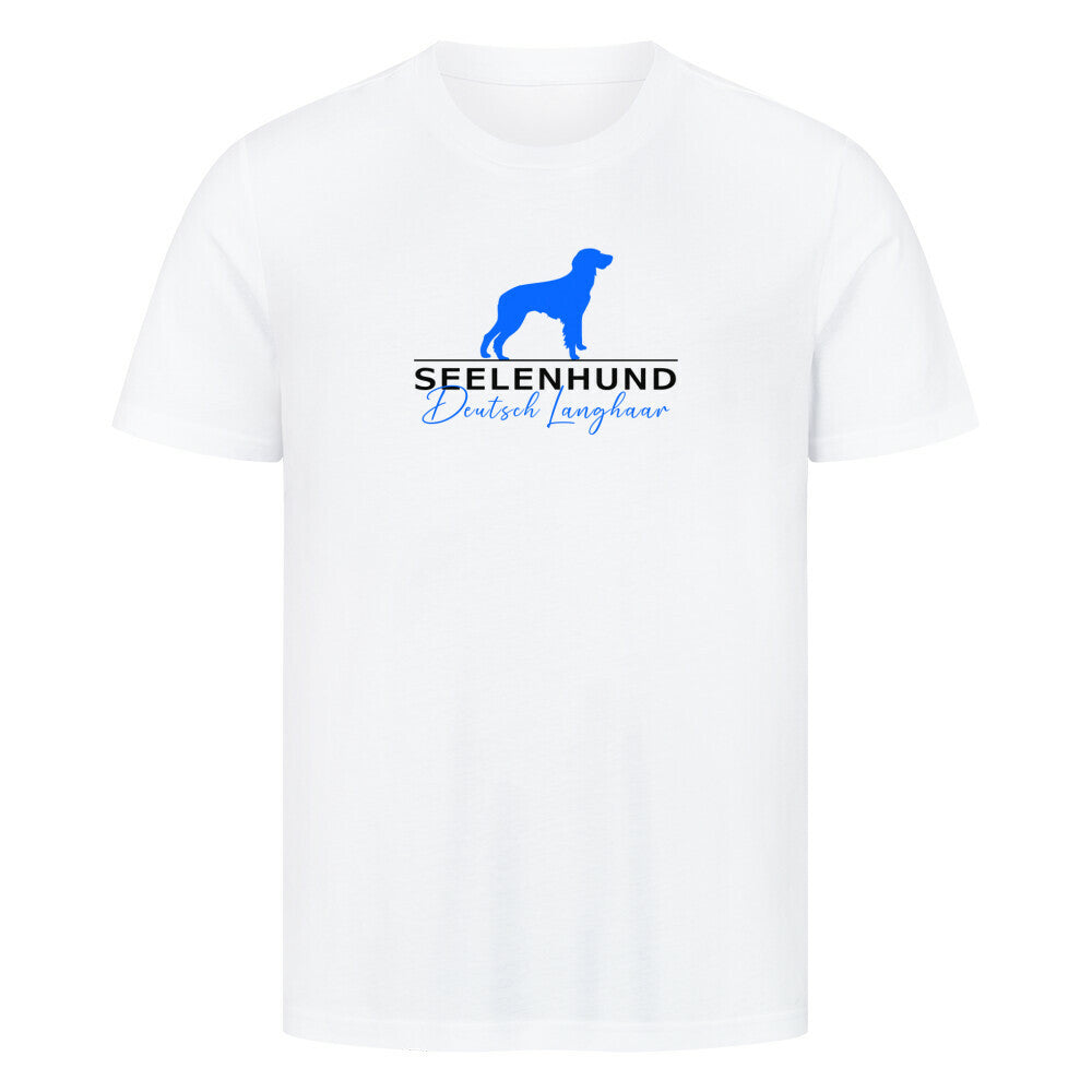 Premium T-Shirt "Deutsch Langhaar- Seelenhund" Weiß – hunde-shirt.de