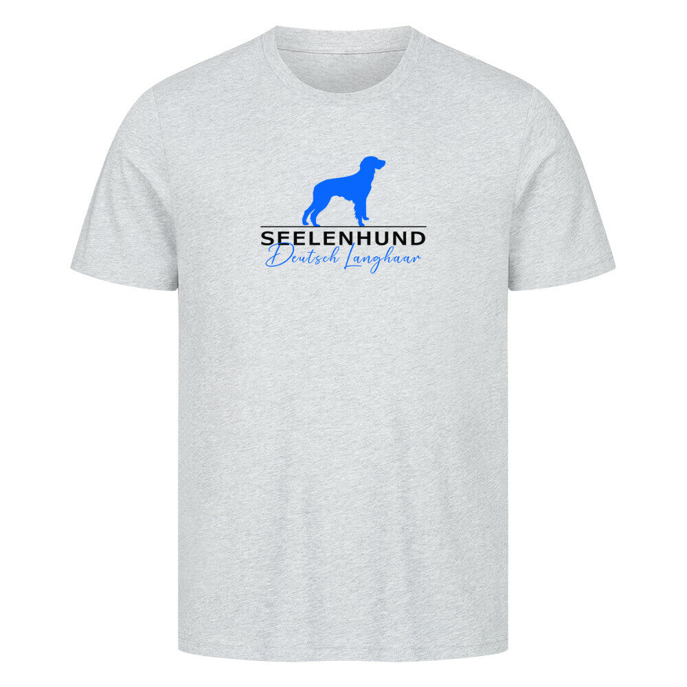 Premium T-Shirt "Deutsch Langhaar- Seelenhund" Heather Grey – hunde-shirt.de