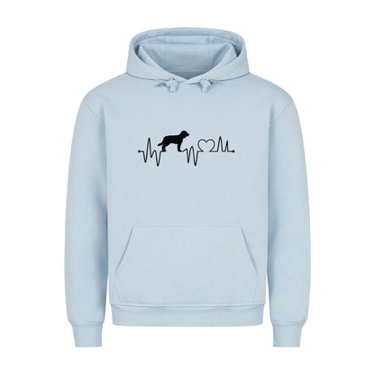 Premium Hoodie "Deutsch Langhaar- Heartbeat" Babyblau – hunde-shirt.de