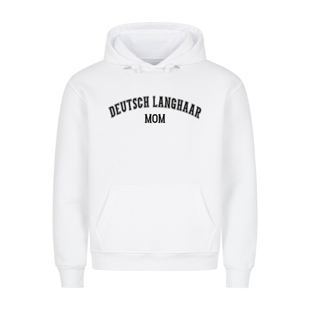 Premium Hoodie "Deutsch Langhaar- MOM" Weiß – hunde-shirt.de