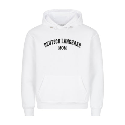 Premium Hoodie "Deutsch Langhaar- MOM" Weiß – hunde-shirt.de