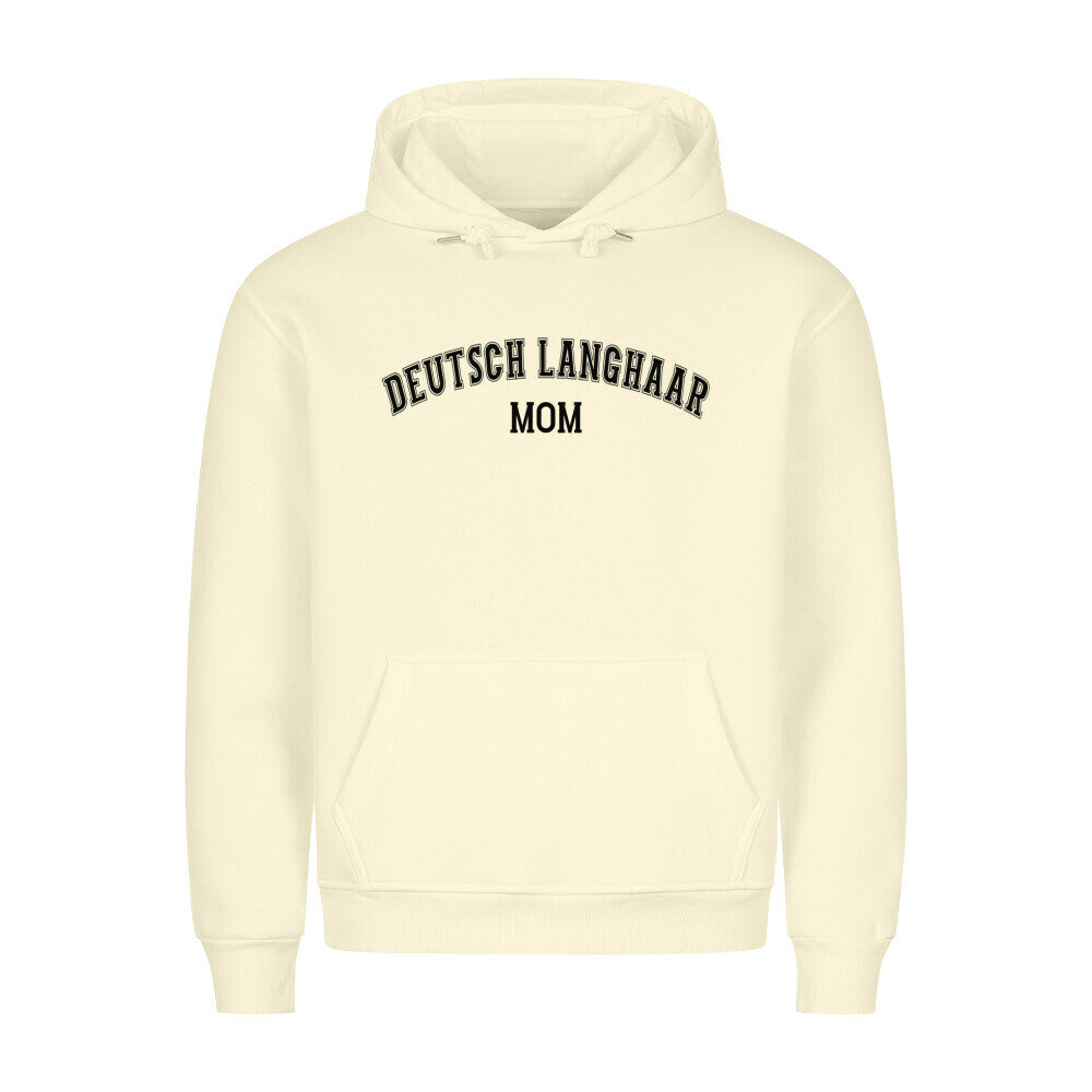 Premium Hoodie "Deutsch Langhaar- MOM" Beige – hunde-shirt.de