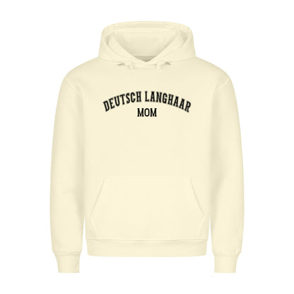 Premium Hoodie "Deutsch Langhaar- MOM" Beige – hunde-shirt.de