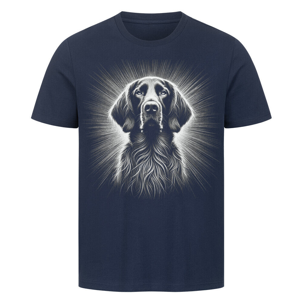 Premium T-Shirt "Deutsch Langhaar- Shine" French Navy – hunde-shirt.de