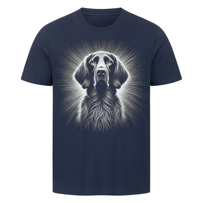 Premium T-Shirt "Deutsch Langhaar- Shine" French Navy – hunde-shirt.de