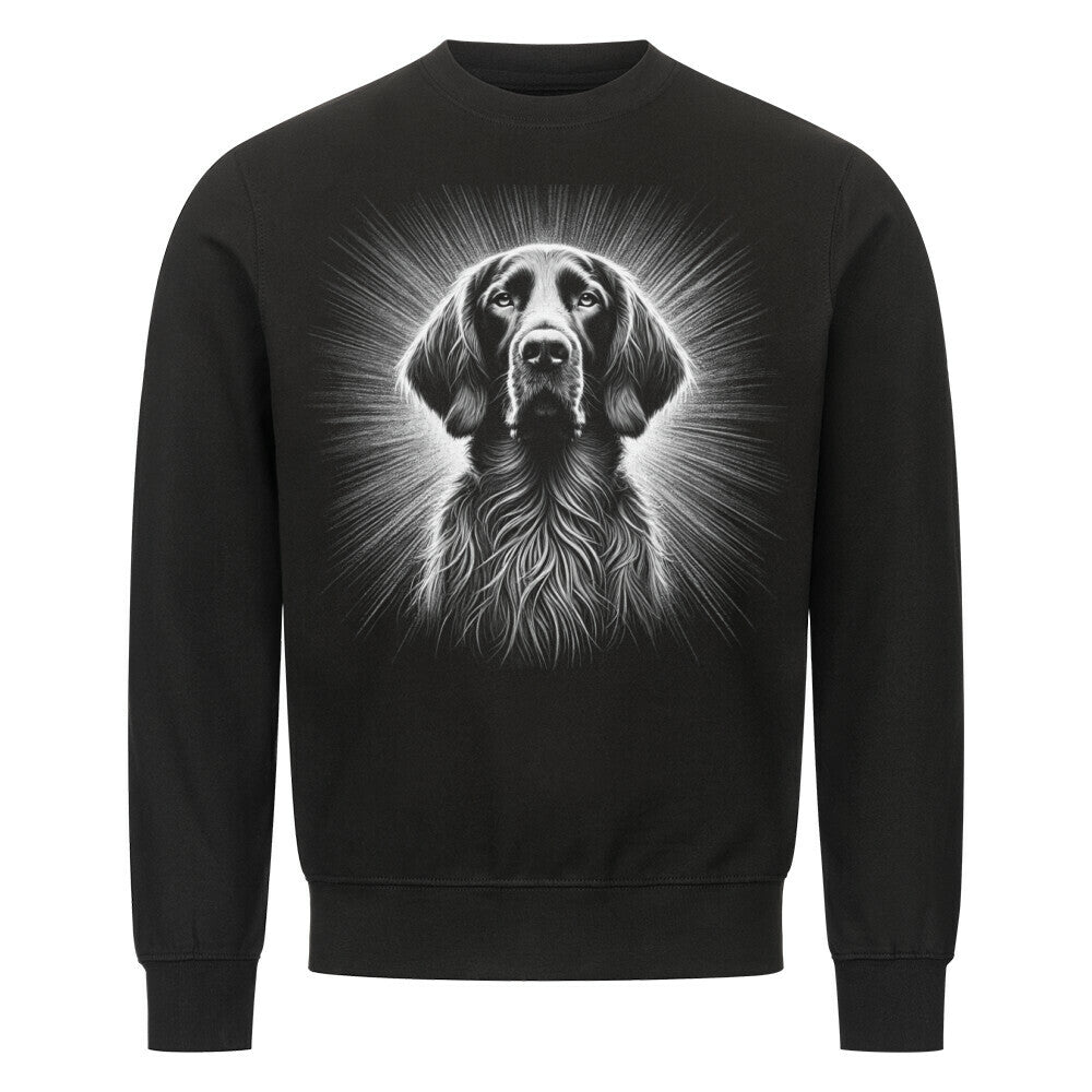 Premium Sweatshirt "Deutsch Langhaar- Shine" Schwarz – hunde-shirt.de